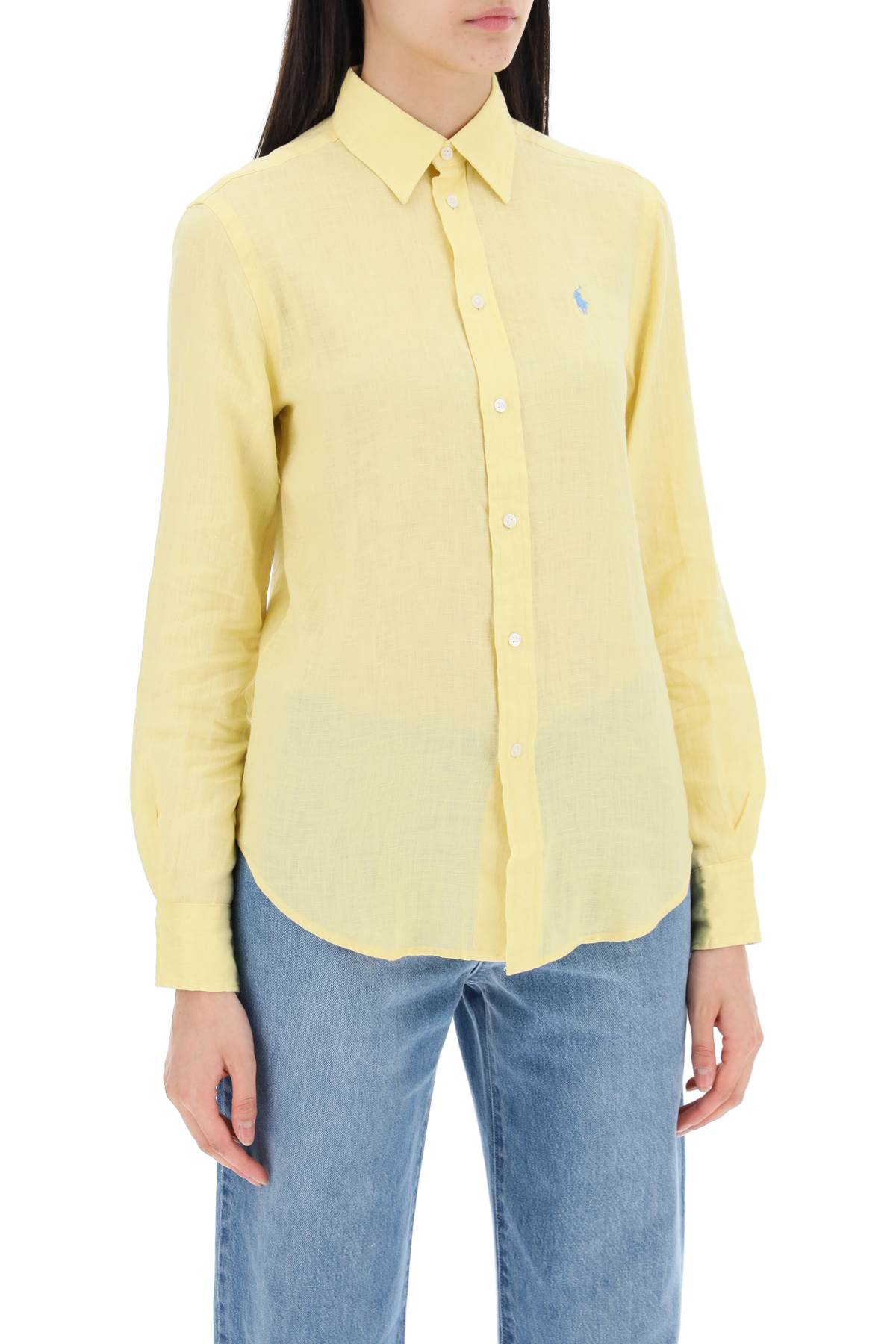 Classic Linen Shirt For Men/w  - Yellow