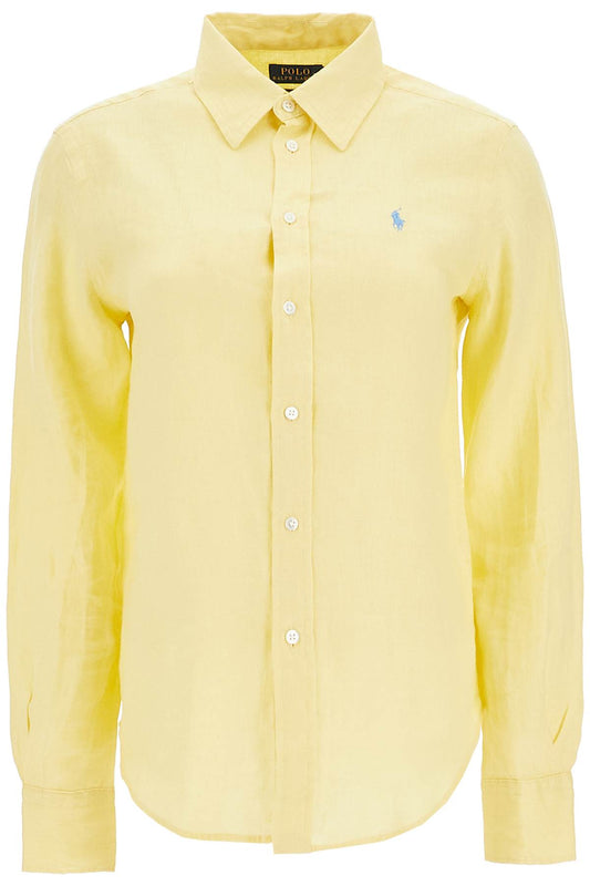 Classic Linen Shirt For Men/w  - Yellow