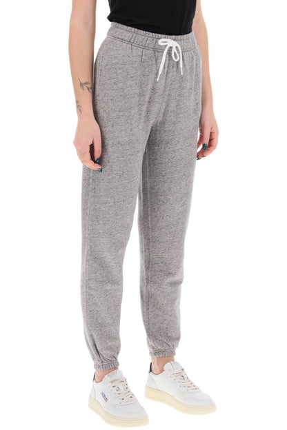 "sporty Pants With Embroidered Logo  - Grey