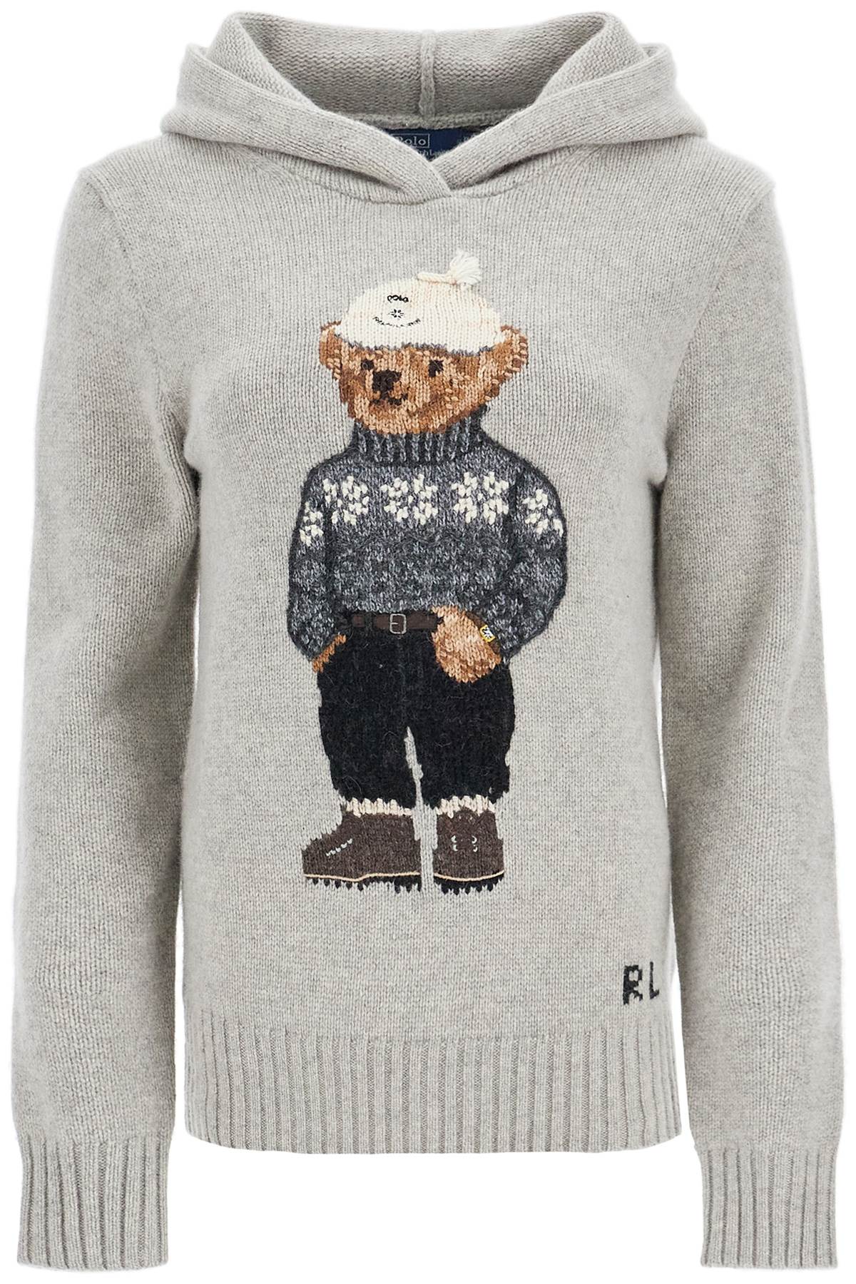 Polo Bear Hooded Sweater  - Grey