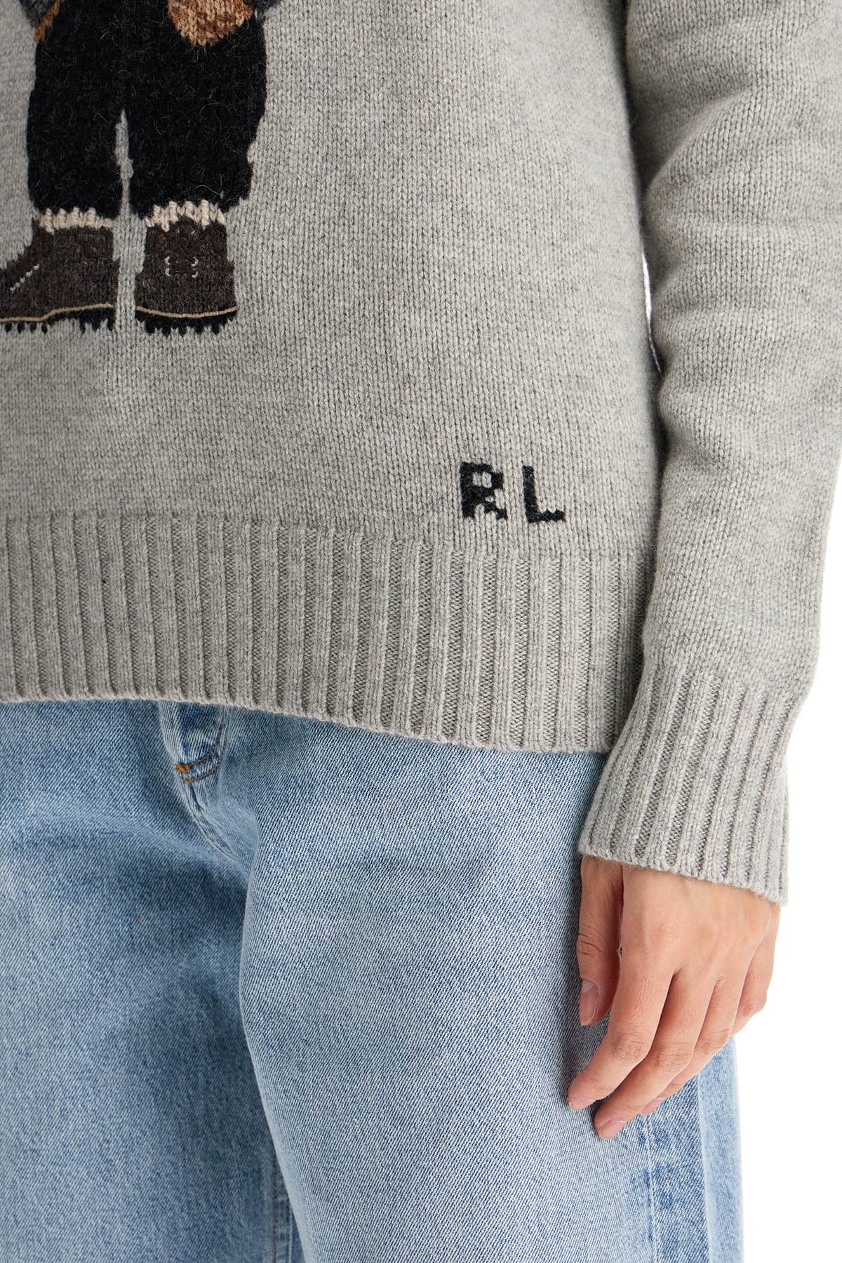 Polo Bear Hooded Sweater  - Grey