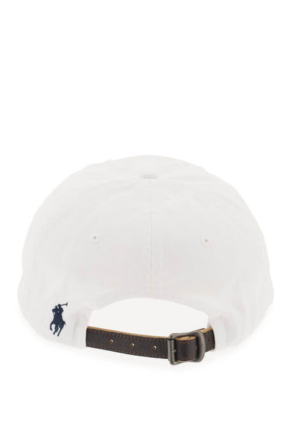 Baseball Cap In Twill With Embroidered Flag  - White