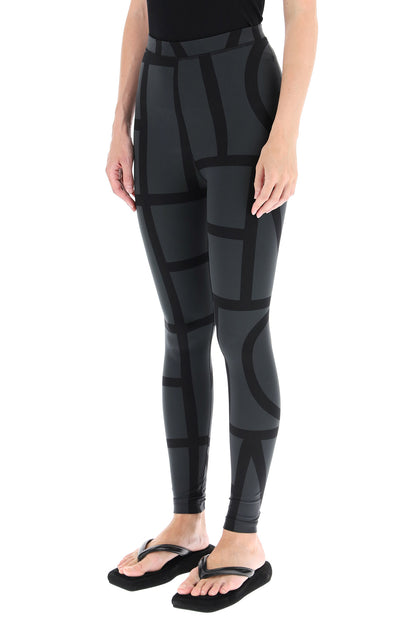 Mongram Leggings  - Black