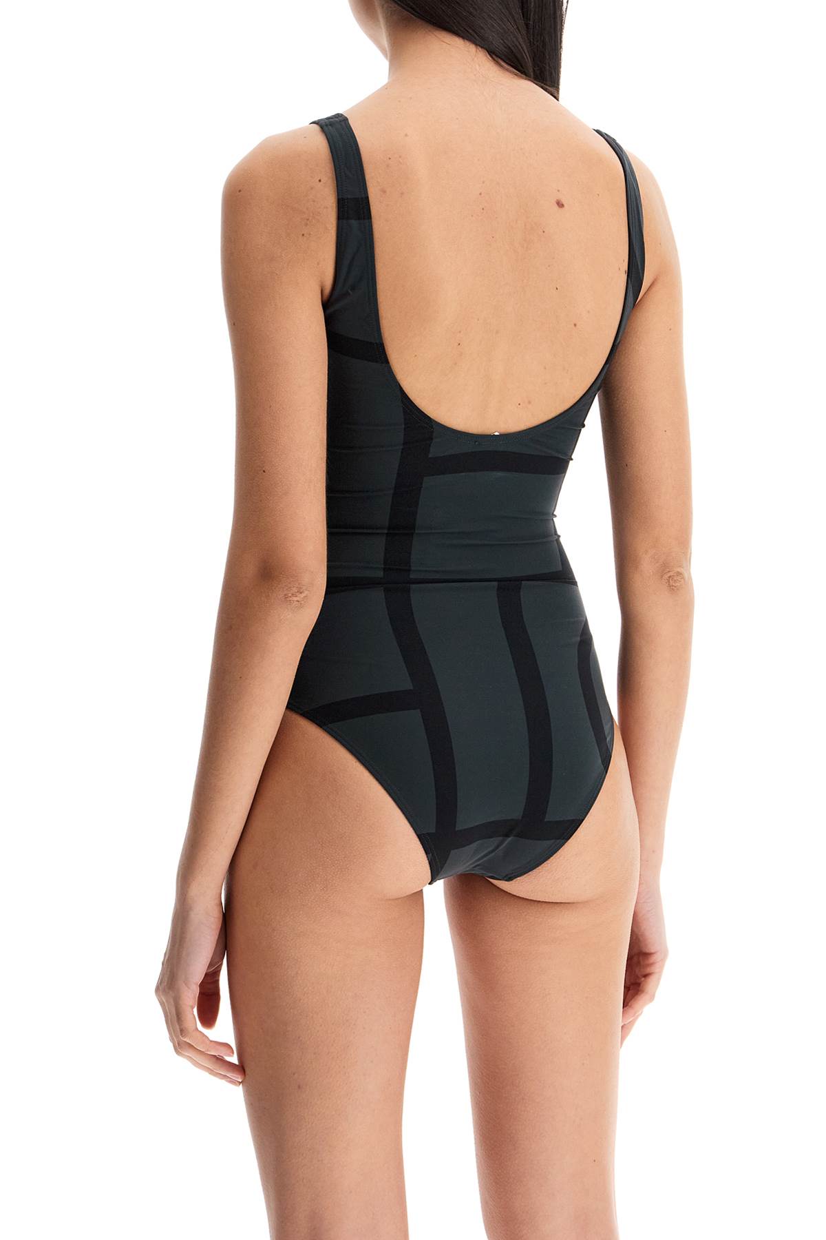 One Piece Monogram Swimsuit  - Black