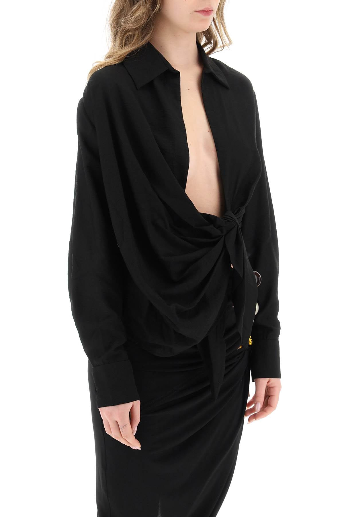 Bahia Tied-sash Blouse  - Nero