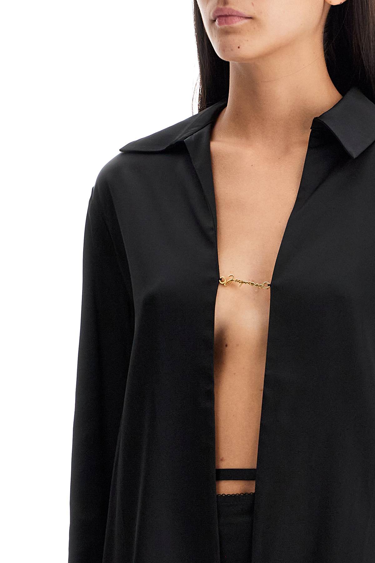 Open Shirt 'the Night Chemise  - Black