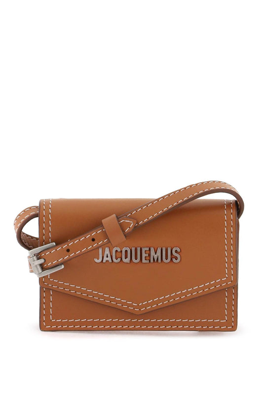 'le Porte Azur' Crossbody Cardholder  - Brown