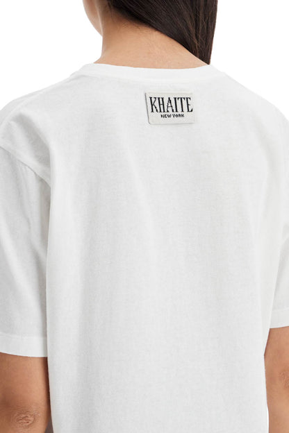 Mae T-shirt With Logo Patch  - White