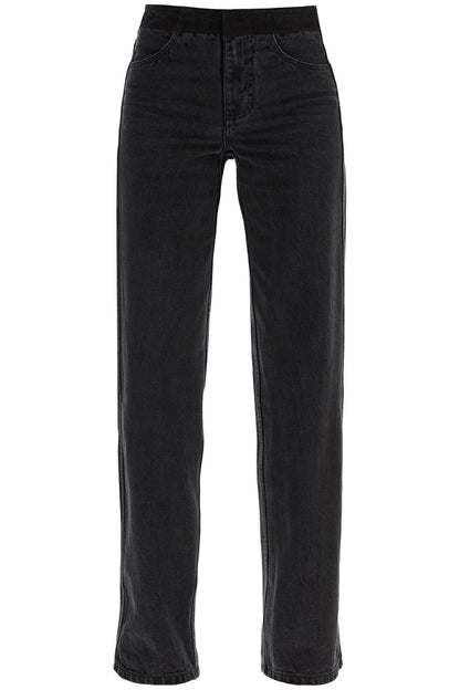 Low-waisted Deconstructed Jeans  - Black