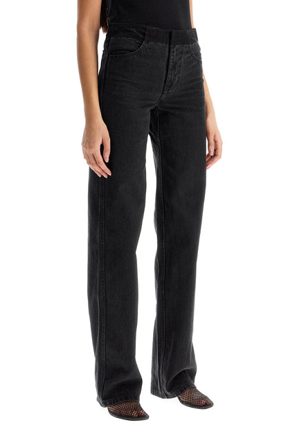 Low-waisted Deconstructed Jeans  - Black