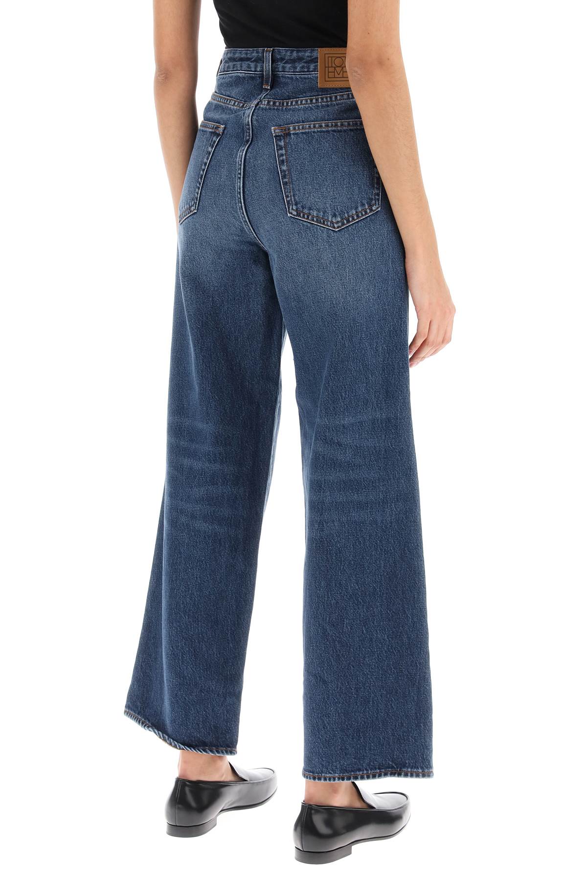 Cropped Flare Jeans  - Blue