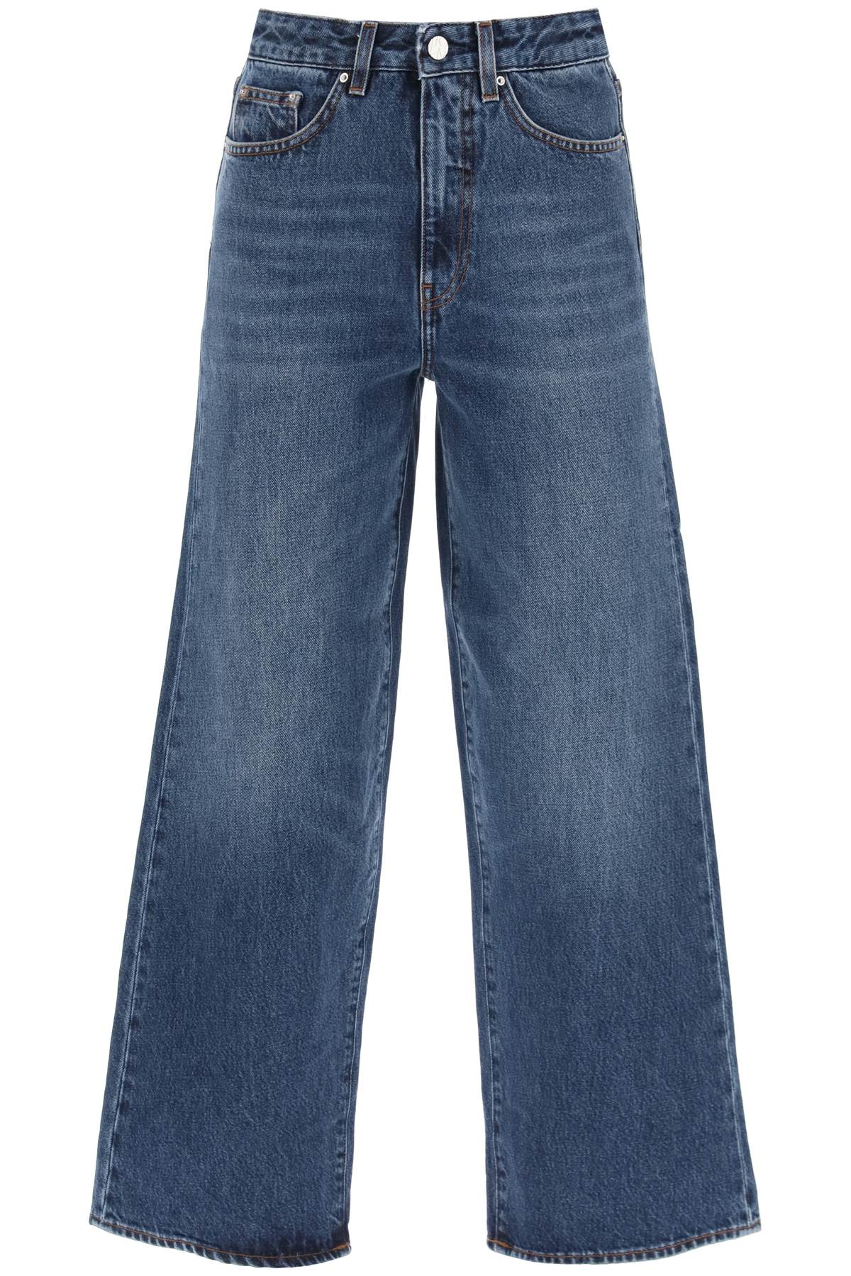 Cropped Flare Jeans  - Blue