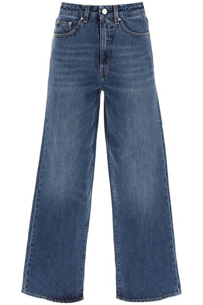 Cropped Flare Jeans  - Blue