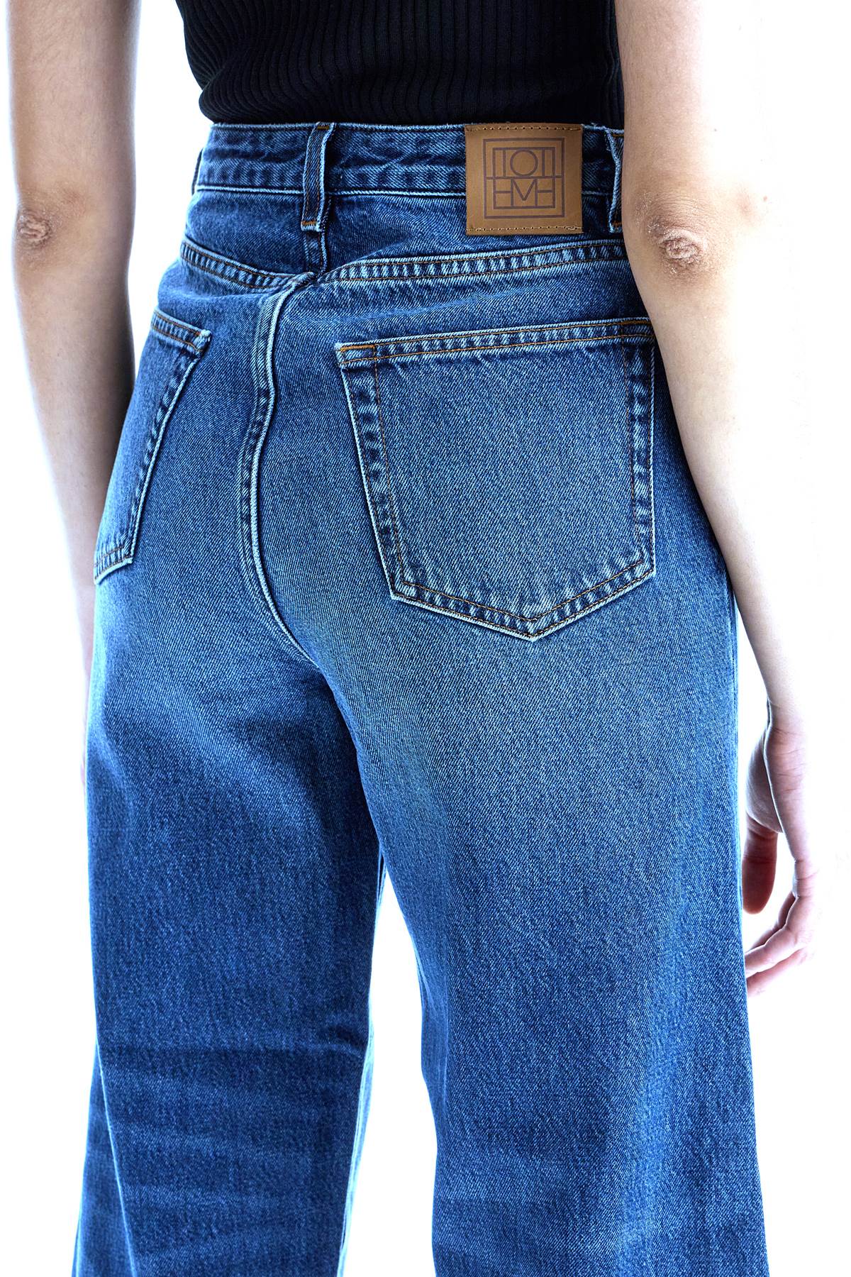 Cropped Flare Jeans  - Blue