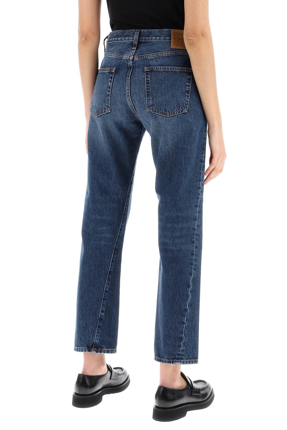 Twisted Seam Slim Jeans  - Blue