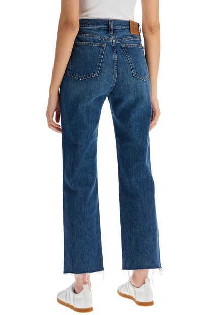 Classic Cut Cropped Jeans  - Blue