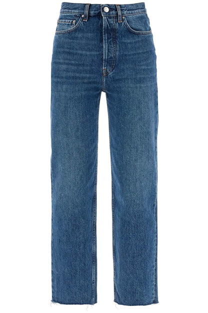 Classic Cut Cropped Jeans  - Blue