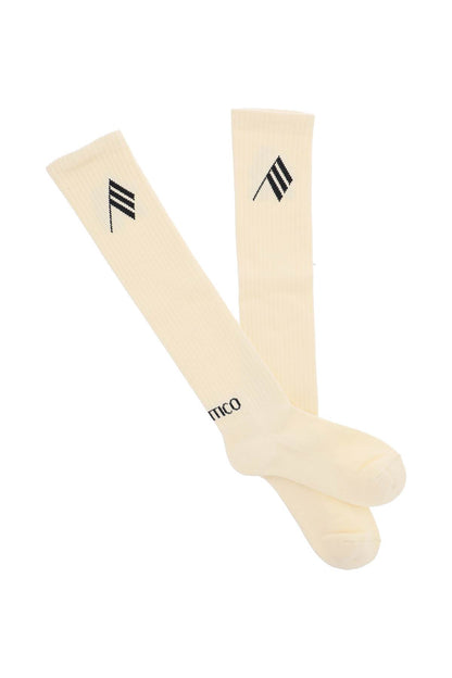 Logo Short Sports Socks  - Beige