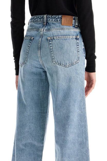 Cropped Flare Jeans  - Blue