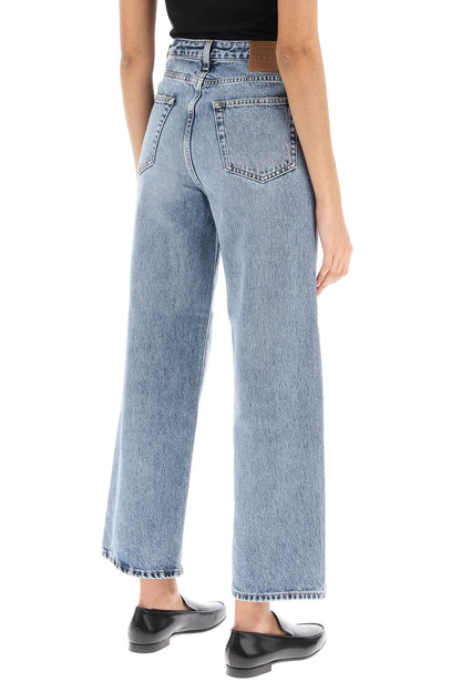 Cropped Flare Jeans  - Blue