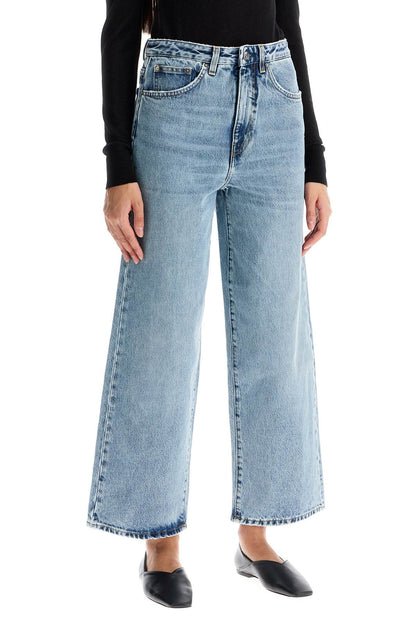 Cropped Flare Jeans  - Blue