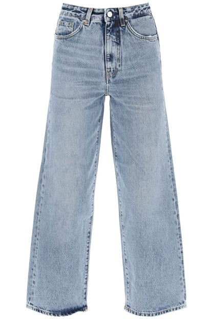 Cropped Flare Jeans  - Blue