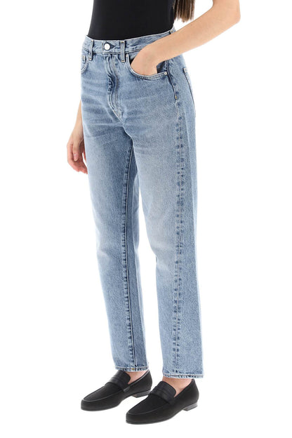 Twisted Seam Cropped Jeans  - Blue