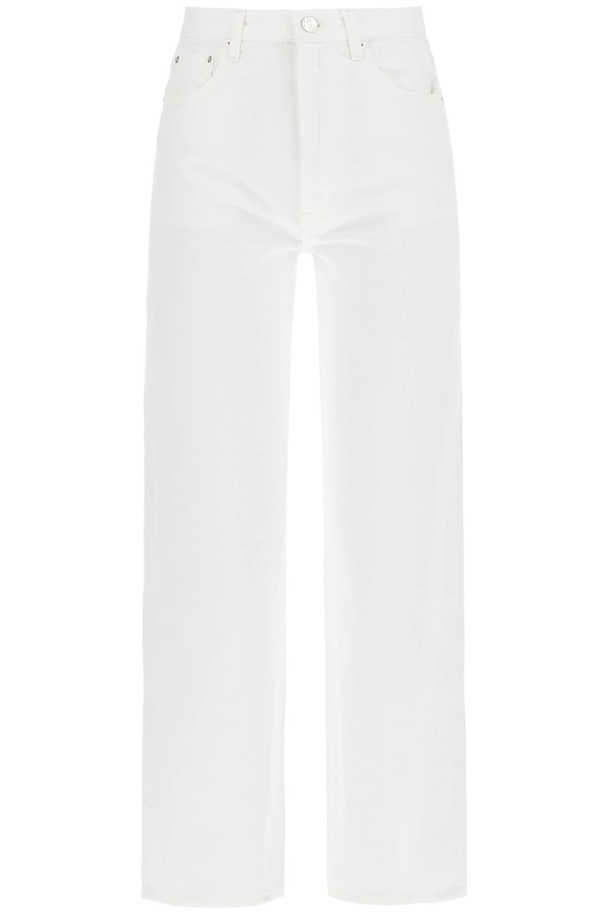 Twisted Seam Cropped Jeans  - White