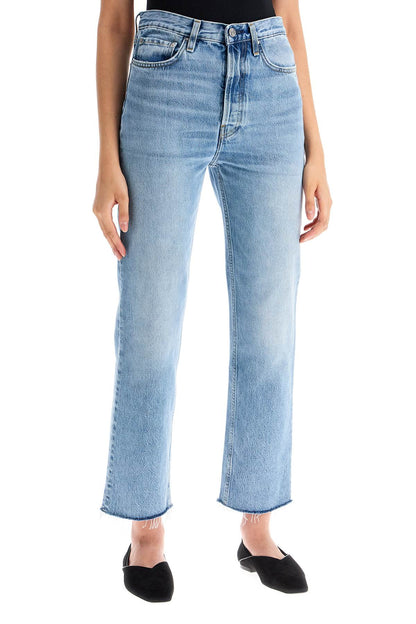 Classic Cut Cropped Jeans  - Blue