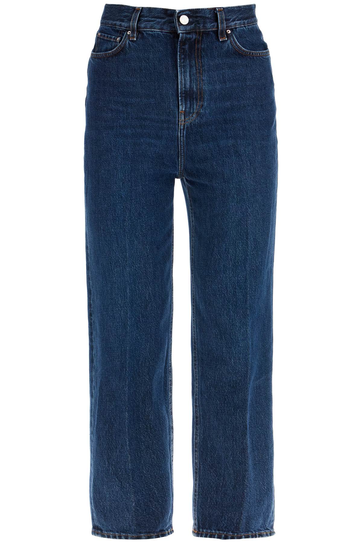 Dark Blue Organic Cotton Tapered Jeans  - Blue