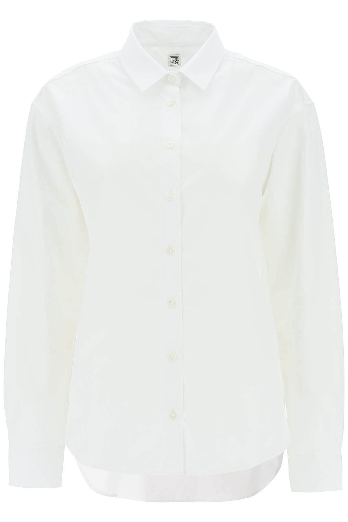 Logo-embroidered Cotton Shirt  - White