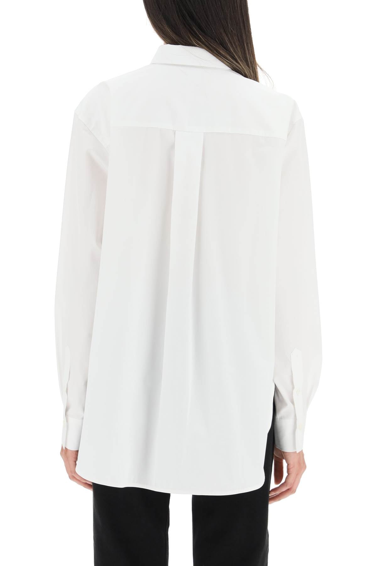 Oversized Organic Poplin Shirt  - White