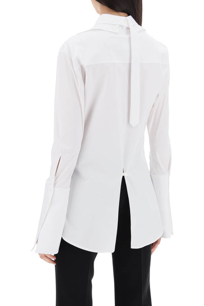 Modular Cotton Poplin Shirt  - White