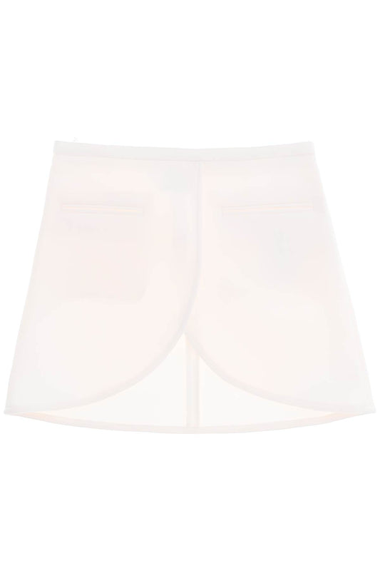 Ellipse Twill Mini Skirt In  - White