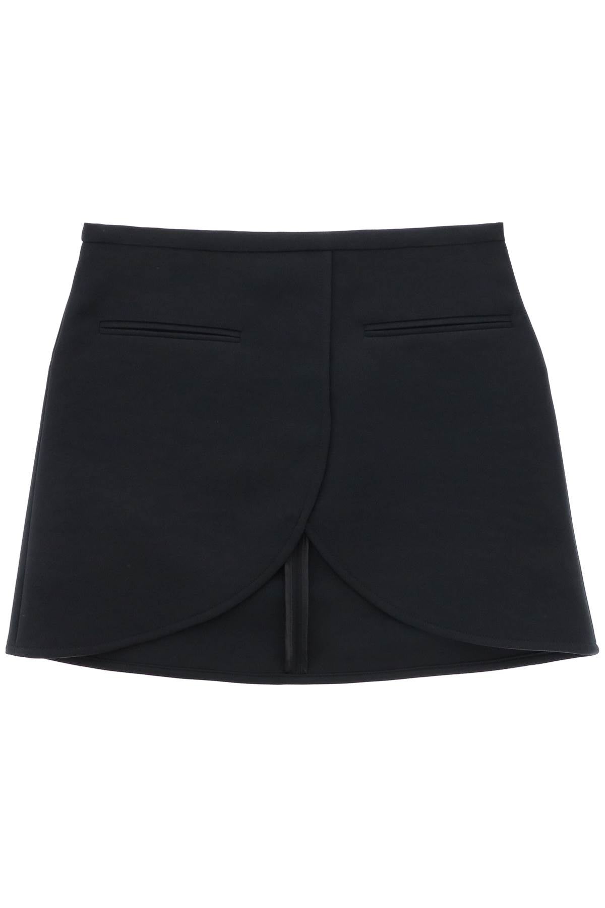 Ellipse Twill Mini Skirt In  - Black