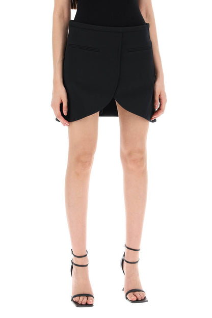 Ellipse Twill Mini Skirt In  - Black