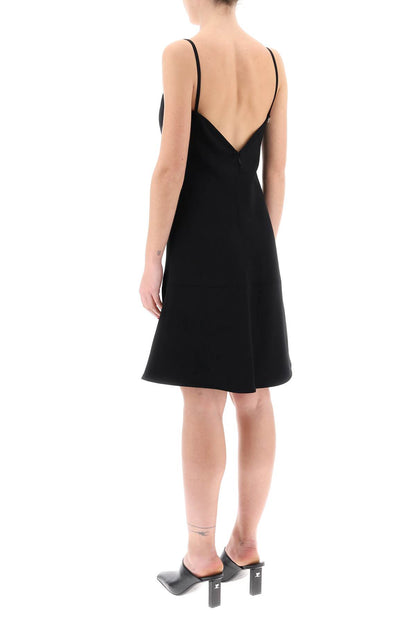 Ellipse Sleeveless Mini Dress  - Black