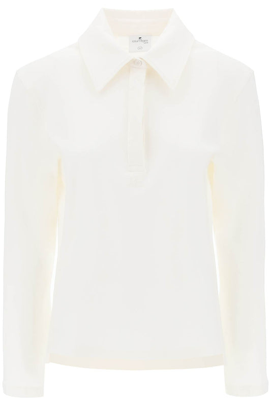 Cotton Piqué Polo Shirt  - White