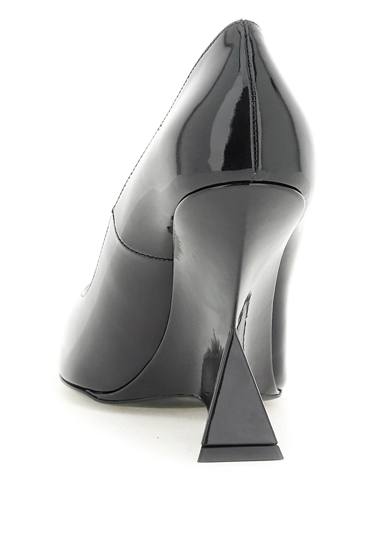 Patent Leather Cheope Pumps  - Black