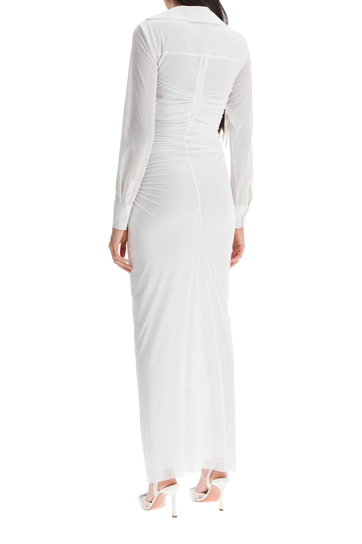 Venus Plunge Dress  - White