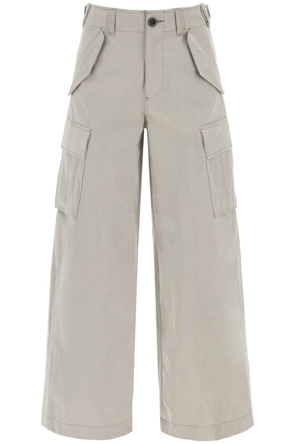 Peach Skin Technical Cargo Pants  - Beige