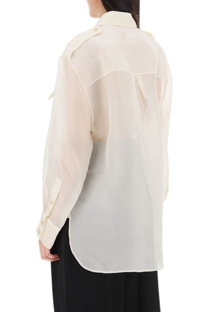 Missa Oversized Organza Shirt  - Neutro