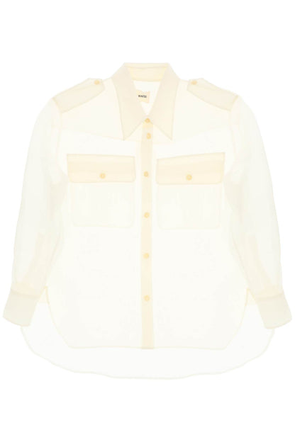 Missa Oversized Organza Shirt  - Neutro