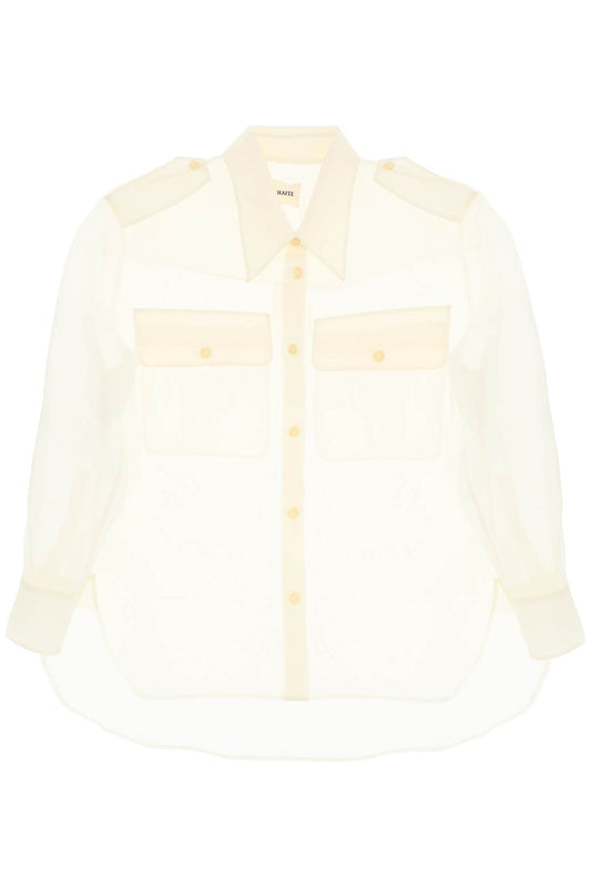 Missa Oversized Organza Shirt  - Neutro