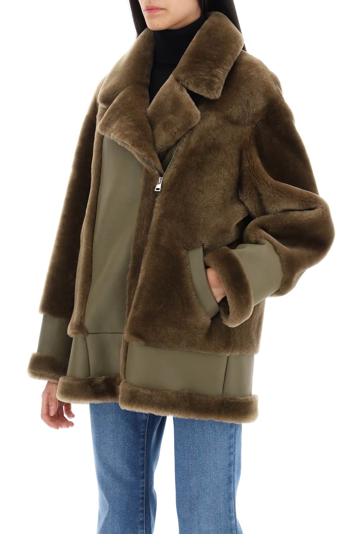 Shearling Jacket  - Khaki