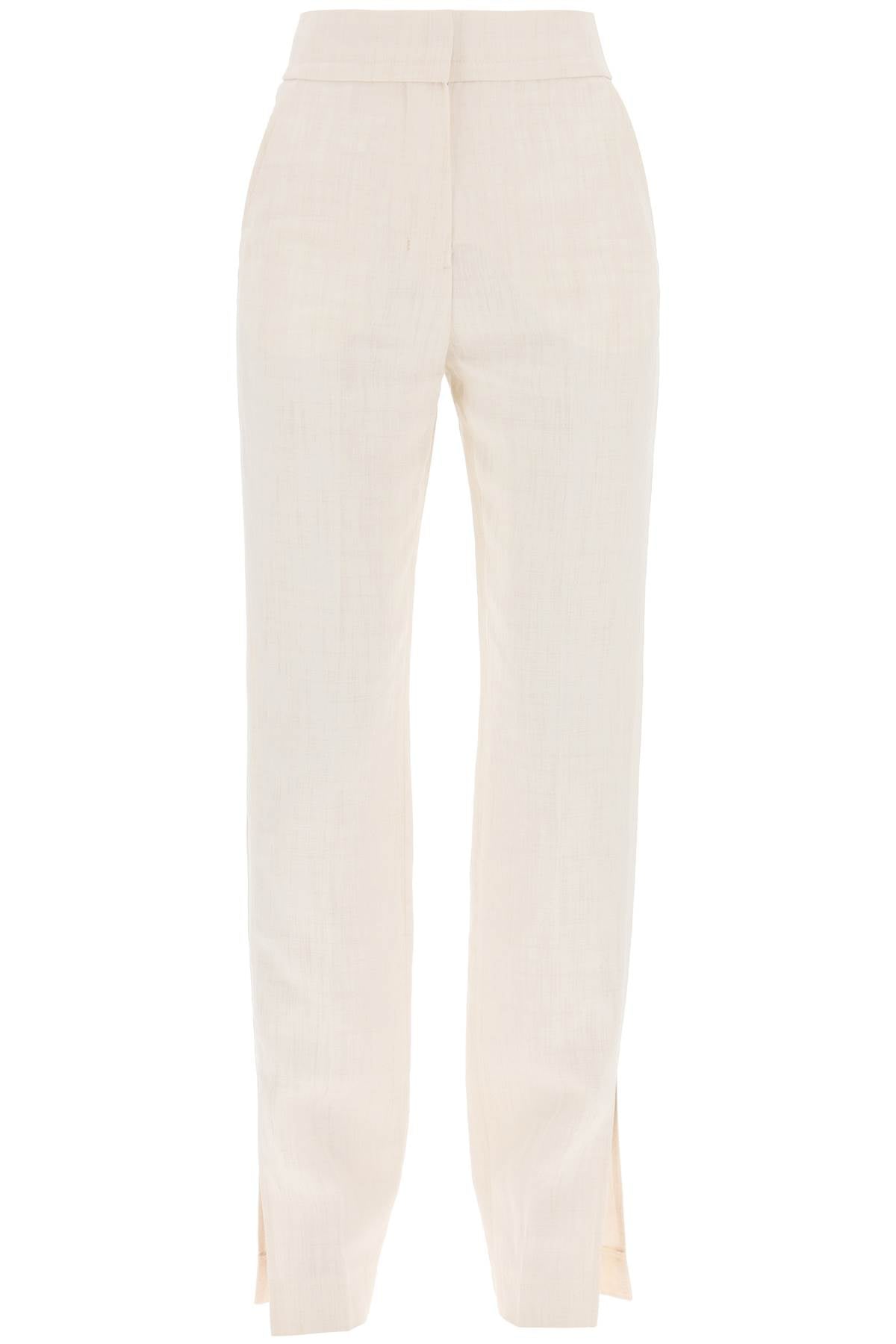 'le Pantalon Tibau' Slit Pants  - Bianco