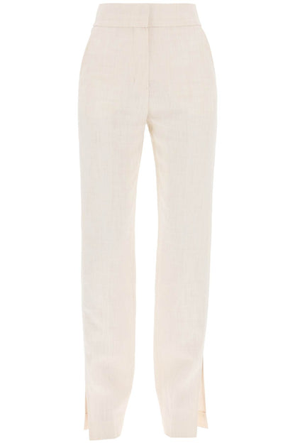 'le Pantalon Tibau' Slit Pants  - Bianco