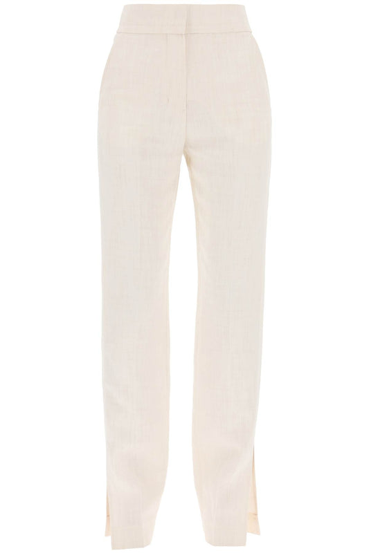 'le Pantalon Tibau' Slit Pants  - Bianco