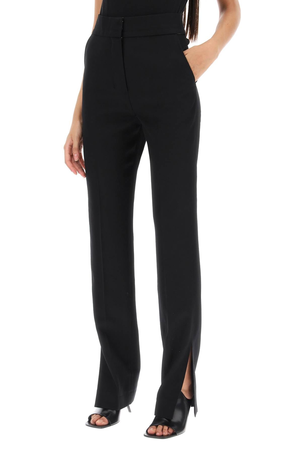 'le Pantalon Tibau' Slit Pants  - Nero