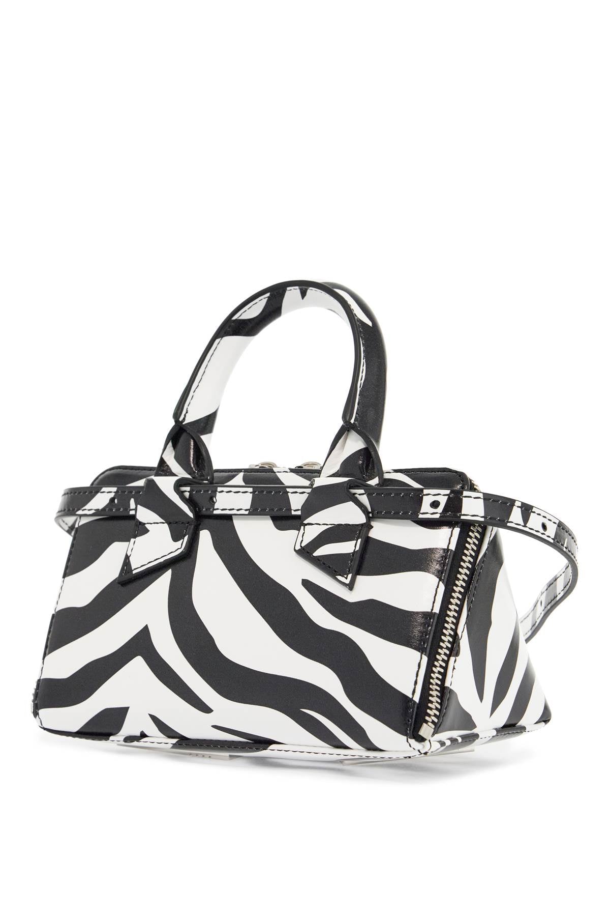 Mini Bag Friday Black And White Animal Print In Calfskin  - White